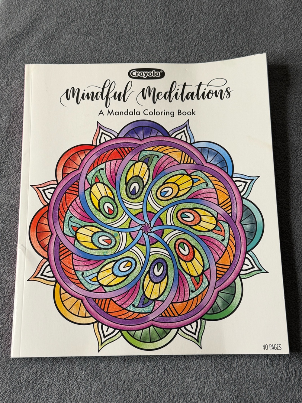 Crayola Mandala Coloring Book 1 page used
